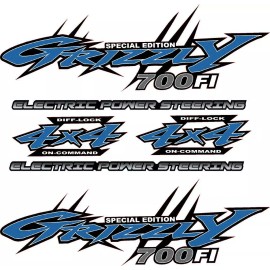 Yamaha Grizzly 700 4x4 Special Edition Blue  OEM ATV Tank Decal Sticker kit