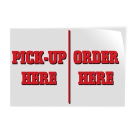 Decal Sticker Multiple Sizes Pick Up Here Order Here Business Business Pick Up Here Order Here Outdoor Store Sign White - 12inx8in, One Sticker