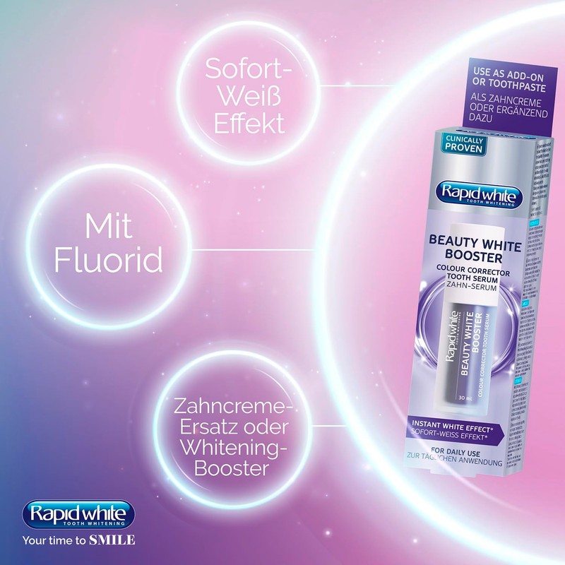 Rapid White Beauty White Booster Tooth Serum Colour Correction Technology