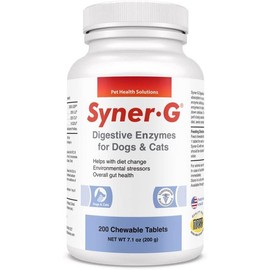 Syner-G Digestive Enzymes for Dogs and Cats 200 Tablets / 시너지 Syner-G 소화 엔자임 강아지 고양이 소화효소 200정