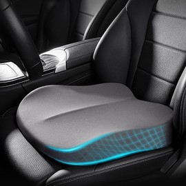 Cojín Elevador de Asiento de Coche para Adultos 10cm - Cojín para Asiento de Automóvil Viscoelástico Alivia Dolor de Espalda y Coxis Cojines para Silla de Oficina y Camión (B)