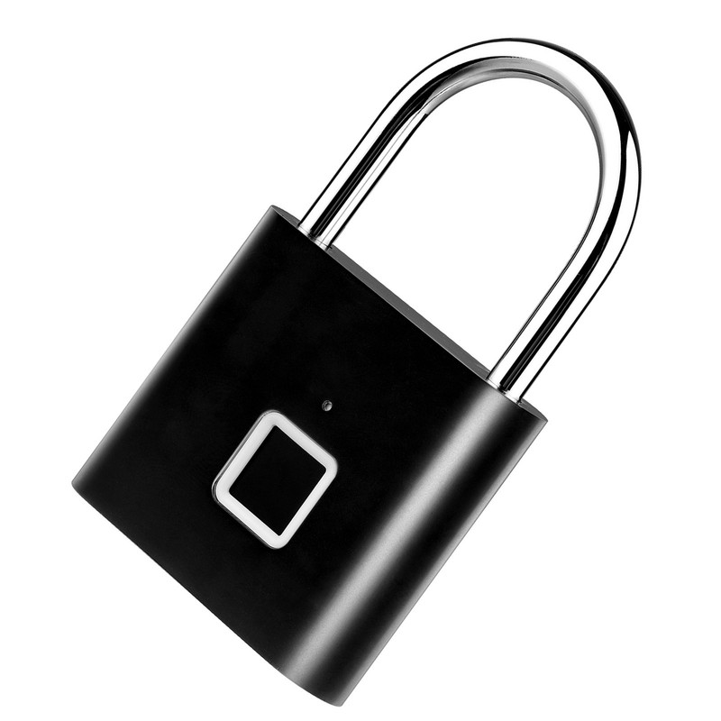 Smart Fingerprint Padlock Rechargeable Keyless 10 Fingerprints Morse Code Emergency