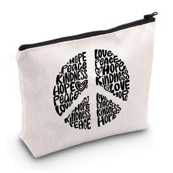 JXGZSO Funny Inspirational Peace Sign Pouch Bag World Peace Positive