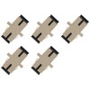 SC-SC Simplex Multimode Fiber Optic Adapter Coupler Pack of 5