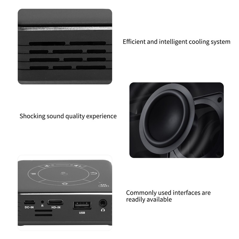 Mini Projector HD Smart Bluetooth Wireless Connection Home OnScreen Equipment