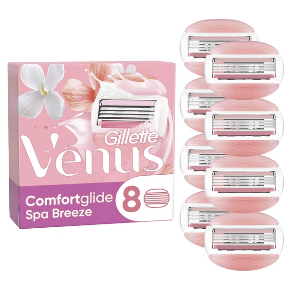 Gillette Venus ComfortGlide Spa Breeze Razor Blades Women, Pack of