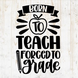 Teacher Quote Decals Sticker - Vinyl Decal for Wall Bottle Phone Car Home Bike Laptop Silhouette - Quotes for Teaching DWSV4700