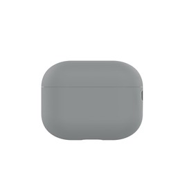 Funda de carga para AirPods Pro de 2ª generación, funda de silicona suave, compatible con Airpods Pro 2, funda ultrafina de 1,5 mm de grosor, funda protectora frontal LED visible (gris)