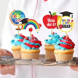 Generic 24Pcs Multicolored Kindergarten Graduation Cupcake Toppers