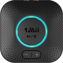 1Mii Bluetooth 5.2 Receiver, Audio, Bluetooth Receiver, APTX HD, aptx LL, Low Latency, AAC RCA / 3.5 mm Aux, Supports Automatic Connection, Volume Adjustment, Connects 2 Devices Simultaneously, No