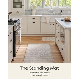 House of Noa Nama Standing Mat – Anti-Fatigue Cushioned Kitchen Mats for Floor | Ergonomic Bounce-Back Foam Kitchen Mats | Anti-Fatigue Mats for Kitchen & Standing | Ula Driftwood | 22"x36"