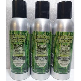 Smoke Odor Exterminator 198 gm/ 7 oz Large Spray Bamboo Breeze 7oz Can 3 Pack.