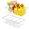 Eidoct 2 Pack Food Storage Organizer Bins, Organiser Bins Stackable