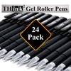 THINK2MASTER [24 Pens - Black Ink Think2 0.5mm Pocketable Mini
