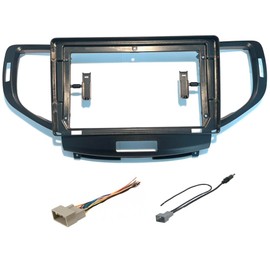 9 Inch Car Stereo Install Dash Kit, Wire Harness, and AM/FM Radio Antenna Adapter -Made for Acura: 2009 2010 2011 2012 2013 2014 TSX -No Factory External Amp Vehicles Only (No Factory Nav Vehicles)