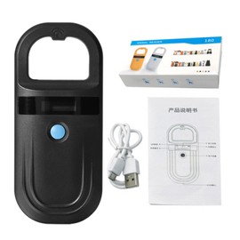 Tormete RFID Pet Microchip Scanner: High-Performance RFID Pet Chip Scanner for Animal Tag Reading and Tracking PT180 Black