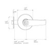 1 Pack of MANREN Lever Keyed Entry Door Lever Handle