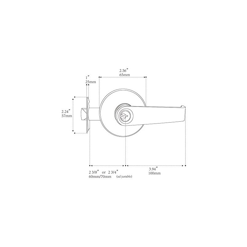 1 Pack of MANREN Lever Keyed Entry Door Lever Handle