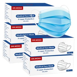 500 Pack Medical Disposable Face Masks (5 Boxes, 100pcs/Box) Blue Face Masks for Protection