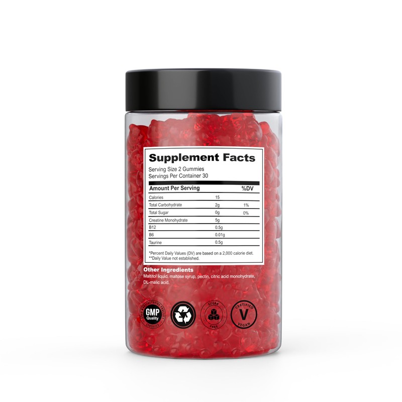 Creatine Gummies for Men & Women, 5g Creatine Monohydrate per