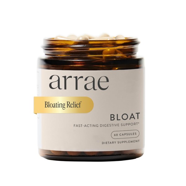 Arrae Fast-Acting Bloating Relief Digestive Enzymes, All Natural Bloat, Gas