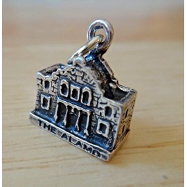 Wholesale Charms Sterling Silver 3D 15x13x7mm Texas says The Alamo San Antonio Charm