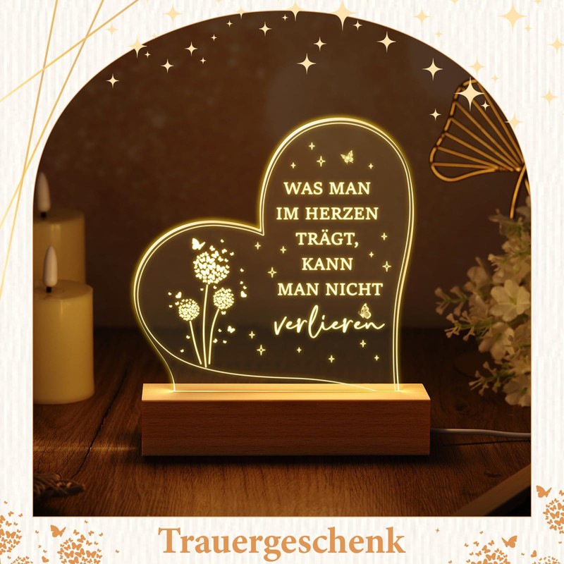 Fiada Gifts for Mourning Sympathy Gift Night Light Keepsake Mourning