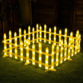 Waterproof Outdoor Solar & Plug Garden Fence Decorative Lighting for Christmas Tree and Courtyard DecorationEmitting Color: Multicolor, Lamp Power(W): Solar1.2V, Model Number: High-low version