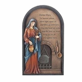 Roman Joseph's Studio Renaissance Collection Kitchen Madonna Decorative Wall Plaque, 9.25-inch Height, Religious Decoration