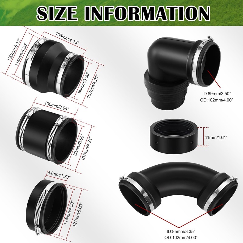 Innconee 6 Pcs RV and Camper Sewer Waste Plumbing Connection