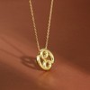 KissYan Zodiac Necklace, 14K Gold Plated Bubble Constellation Horoscope Sign