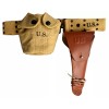 M1936 Canvas Pistol Belt with M1911 Colt Holster and Canteen