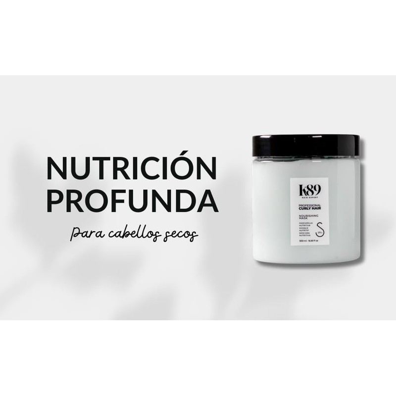 K89 HAIR EXPERT- Mascarilla Nutritiva para Rizos 500ml. Apta para