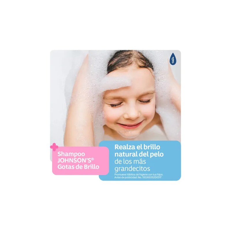 Shampoo Infantil JOHNSON'S Gotas de Brillo 200 ml