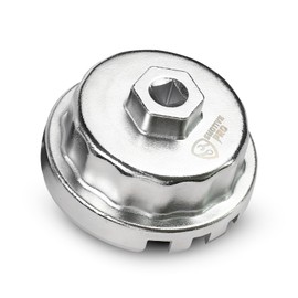 SMOTIVEPRO 64mm Toyota Oil Filter Wrench,14 flute Cap Style oil filter removal tool for Toyota, Camry, Lexus, Tundra, 4Runner, Highlander, RAV4 and More with 2.5L to 5.7L Engines