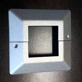 Lot of 6 Two Piece Aluminum Post Base Cover- Low Profile for 2" Post (Mill - Unpainted)