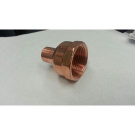 Libra Supply 5/8 x 3/4 inch(Nominal Size) Copper Reducing Female Adapter, C x FIP, (Click in for more size options), 5/8'' x 3/4'', 5/8 Copper x 3/4 FNPT Copper Pressure Pipe Fitting Plumbing Supply