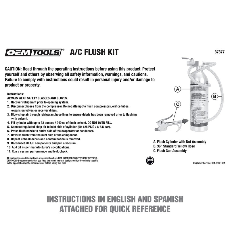 OEMTOOLS 37377 AC System Flush Kit, Cleaning The Air Conditioner