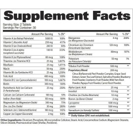 Gat Mens Multi+test Multivitaminico Testoterone 60 Tabletas Sabor Sin Sabor