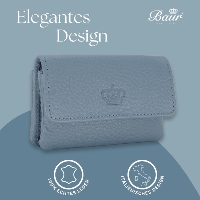 Baur Women's Key Case Real Leather Key Case with Coin
