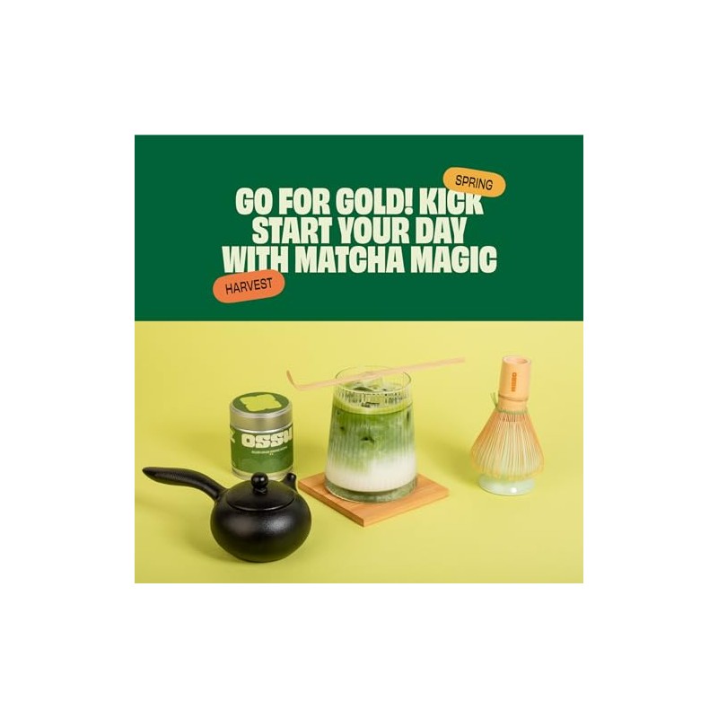 OSSU Organic Ceremonial Matcha Powder - Premium Japanese Green Tea