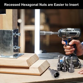 14-Piece Socket Spanner Set, 6-19 mm Magnetic Socket Adapter 1/4 Inch, Socket Spanner Inserts for Drills Cordless Screwdrivers