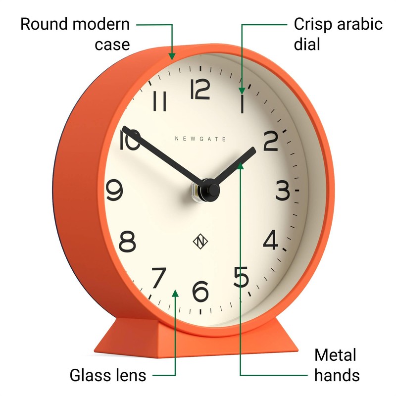 NEWGATE® M Mantel Echo desk clock | Modern round design