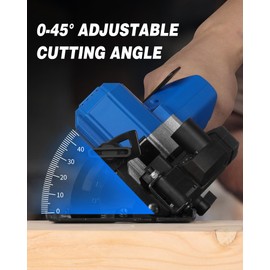 LUXTER 20V Brushless Circular Saw 6-1/2 Inch Electric Cordless Handheld Circular Saw Adjustable Angle & Depth 4.0Ah Battery Fast Charger 6500RPM 2PCS Blades for Tiles Wood Soft Metal Plastic