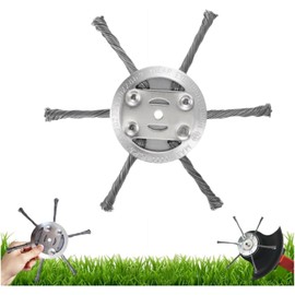 Steel Wire Grass Trimmer Head, 2025 New String Trimmer Replacement Head, Fits Electric Weed Trimmer with 5.5mm(0.2inch) Bore Size, 6 Inch Steel Wire Weed Brush Cutter Trimmer Head (1PCS)
