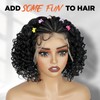 WIGER Short Curly Lace Frontal Wigs for Black Women Braided