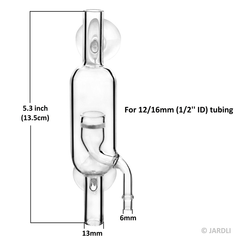 JARDLI Glass Inline CO2 Atomizer Diffuser System for Aquarium Planted