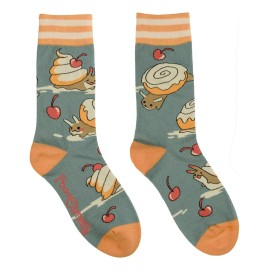 Foot Clothes Cinnasnails Unisex M/L Size 6-13 Crew Sock Foot Clothes Woodland Whimzy Fashion