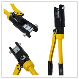 TINVHY 16 Ton Hydraulic Wire Crimper Battery Cable Lug Terminal Crimper Crimping Tool Total 11 Dies for Crimping wires and butt connectors