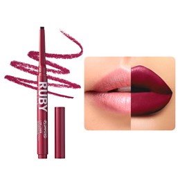 Ruby Kisses Plumping Effect Lip Liner, Semi Matte, Smudge Proof, High Pigment, Medium to Full Coverage Makeup, Precise Tip, Bold Color Lip Plumper